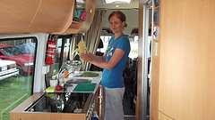 Inside a motor home