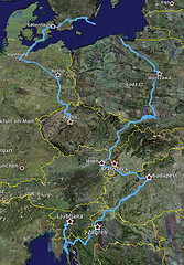 Google map, portion of Germany